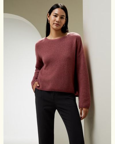 LILYSILK Pull En Soie Stitch Jersey Inversé, Épaules Tombantes Soie Et Cachemire Mélangés Élégance Intemporelle Et Style Sophistiqué XL - LILYSILK - Modalova