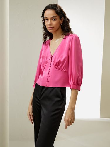 LILYSILK Haut Corset Soie - Élégant & Romantique - Manches 3/4 - Taille 30 - LILYSILK - Modalova
