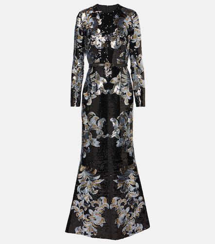 Robe longue imprimée à sequins - Elie Saab - Modalova