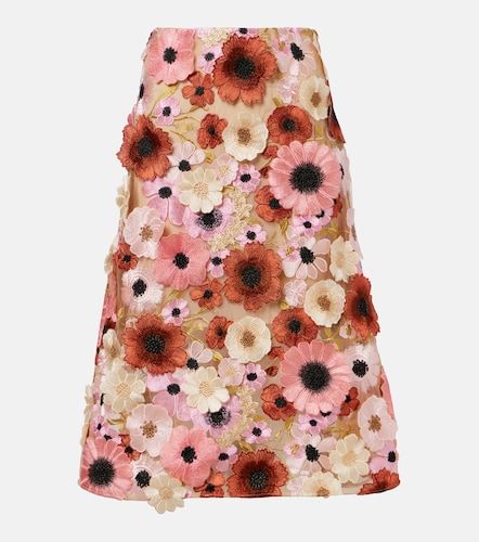 Jupe midi Blooming Meadow à appliqués floraux - Dorothee Schumacher - Modalova