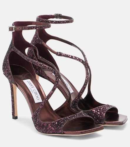 Sandales Azia 95 à paillettes - Jimmy Choo - Modalova