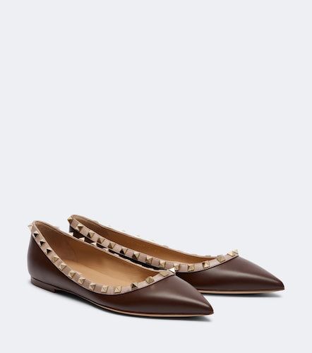 Ballerines Rockstud en cuir - Valentino Garavani - Modalova