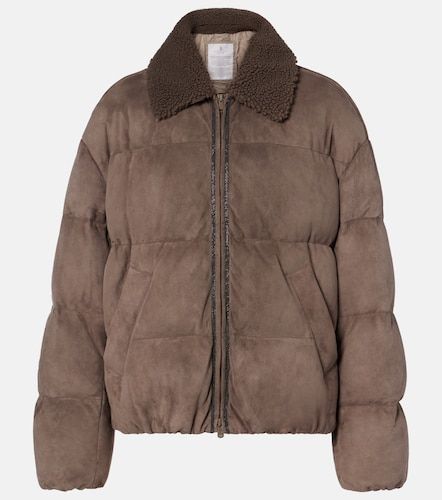 Veste doudoune en daim - Brunello Cucinelli - Modalova