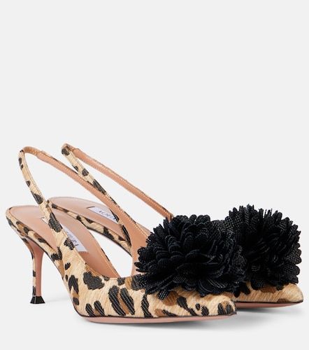 Escarpins slingback Couturier 65 en raphia - Aquazzura - Modalova