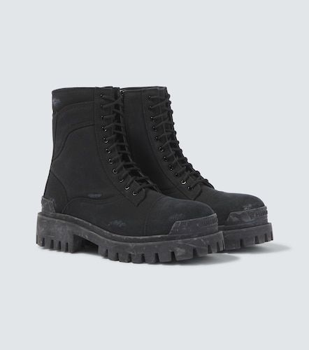 Bottines à lacets Combat Strike en toile - Balenciaga - Modalova