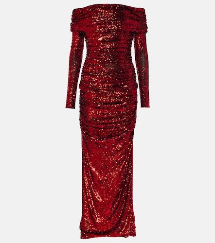 Robe à épaules dénudées et sequins - Dolce&Gabbana - Modalova