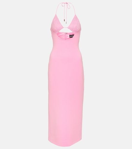 Robe midi à découpes et cristaux - David Koma - Modalova