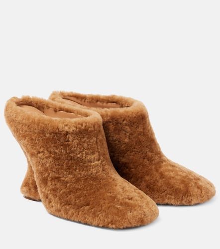 Mules compensées en peau lainée - Dries Van Noten - Modalova