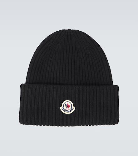 Bonnet en laine et cachemire à logo - Moncler - Modalova