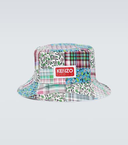 Chapeau bob en coton et soie à carreaux - Kenzo - Modalova