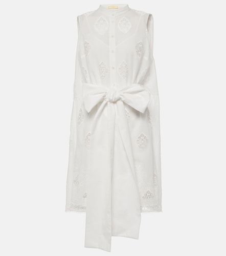 Robe en coton mélangé brodée - Erdem - Modalova