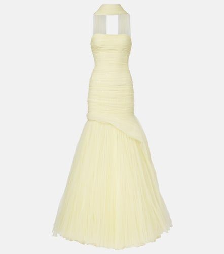 Robe longue bustier en tulle - Marmar Halim - Modalova