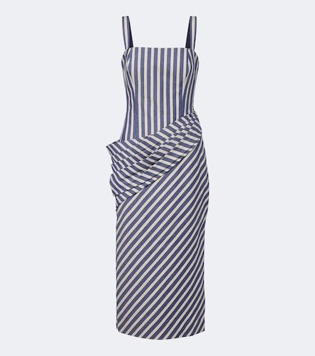 Robe de cocktail en coton à rayures - Carolina Herrera - Modalova