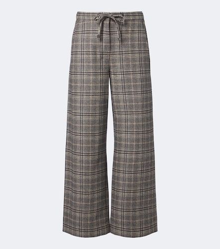 Pantalon ample en laine vierge à carrreaux - 'S Max Mara - Modalova