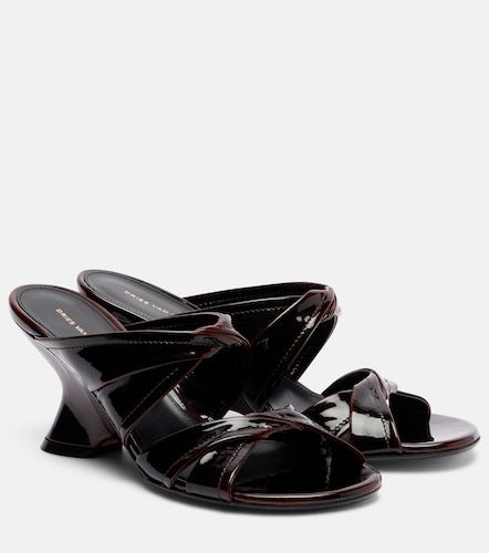 Mules compensées 75 en cuir verni - Dries Van Noten - Modalova