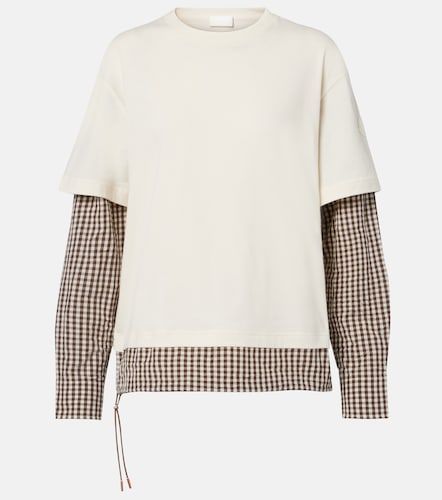 T-shirt en coton à carreaux - Moncler - Modalova