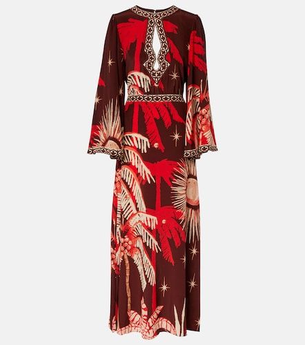Robe longue imprimée en soie - Johanna Ortiz - Modalova