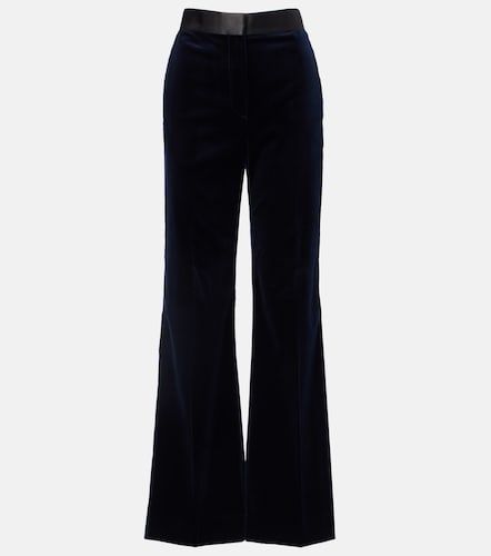 Pantalon ample en velours et satin - Victoria Beckham - Modalova