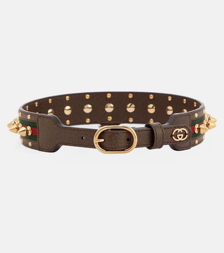 Collier pour chien Web Stripe M/L en cuir synthétique - Gucci - Modalova