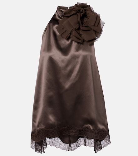 Top en satin de soie et dentelle - Magda Butrym - Modalova