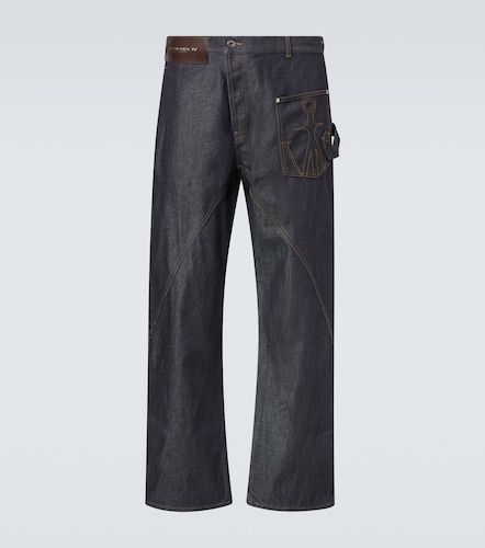 Jean ample Twisted brodé en coton - JW Anderson - Modalova