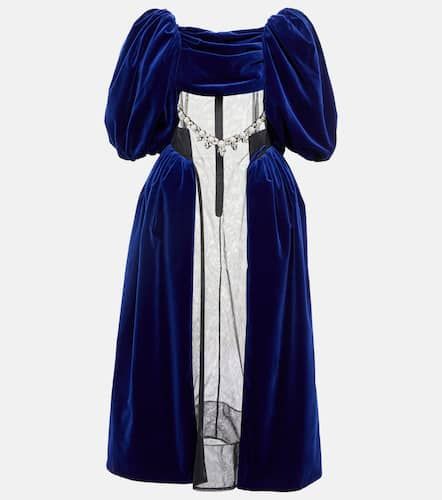Robe midi en velours à ornements - Simone Rocha - Modalova