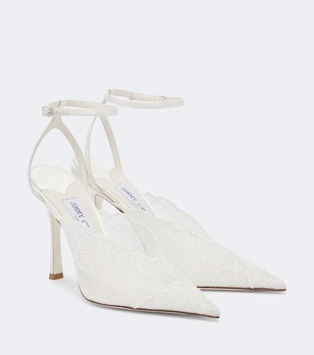 Escarpins Faiz en satin et dentelle - Jimmy Choo - Modalova