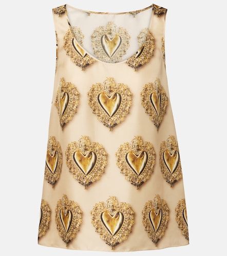 Top imprimé en satin de soie - Dolce&Gabbana - Modalova