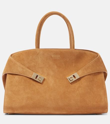 Ferragamo Sac Hug Large en daim - Ferragamo - Modalova