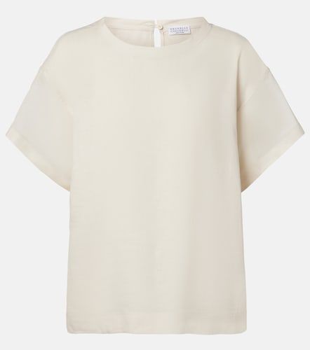 T-shirt oversize en lin - Brunello Cucinelli - Modalova
