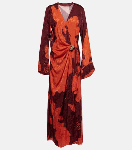 Robe longue en jacquard à fleurs - Johanna Ortiz - Modalova