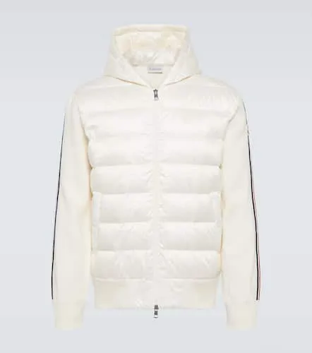 Sweat-shirt à capuche rayé matelassé - Moncler - Modalova