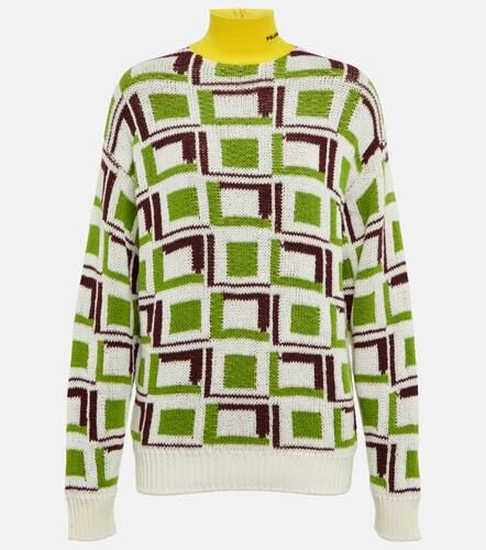 Pull intarsia en laine, cachemire et coton - Prada - Modalova