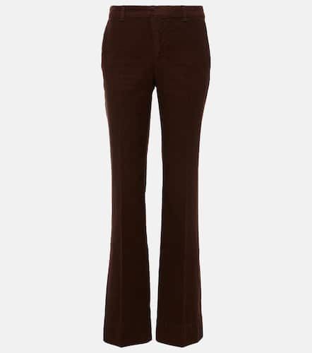 Pantalon bootcut à taille basse en velours côtelé - Saint Laurent - Modalova