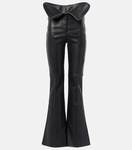 Pantalon en cuir à taille haute - Alexander McQueen - Modalova