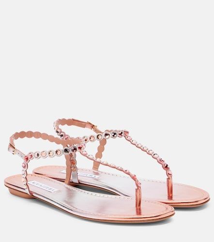 Sandales Tequila en cuir à ornements - Aquazzura - Modalova