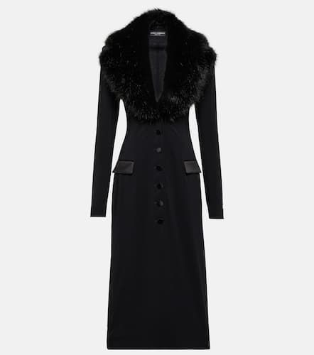 Manteau en soie mélangée - Dolce&Gabbana - Modalova