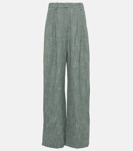 Pantalon ample taille haute en laine mélangée - CO - Modalova