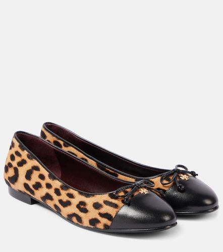 Ballerines en cuir façon poulain et cuir à imprimé léopard - Tory Burch - Modalova