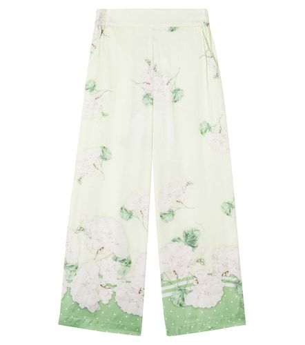 Pantalon de pyjama en satin à fleurs - Monnalisa - Modalova