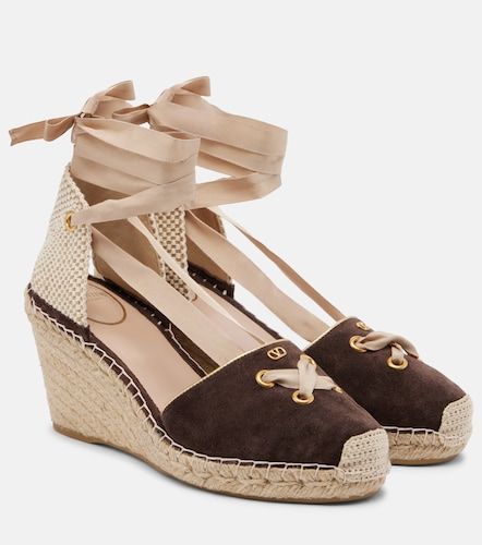 Espadrilles compensées VLogo en daim - Valentino Garavani - Modalova