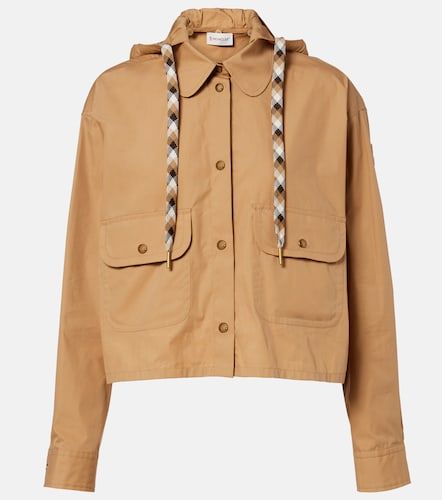 Veste à capuche en coton mélangé - Moncler - Modalova