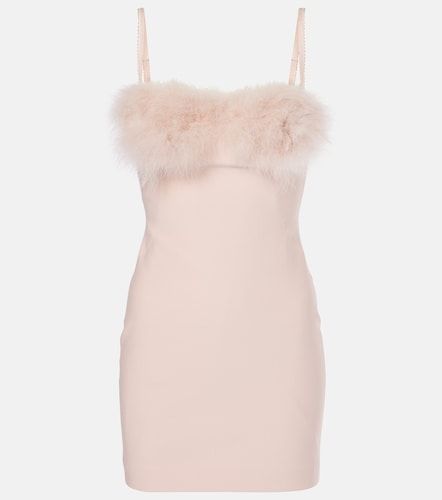 Blumarine Robe en jersey à plumes - Blumarine - Modalova