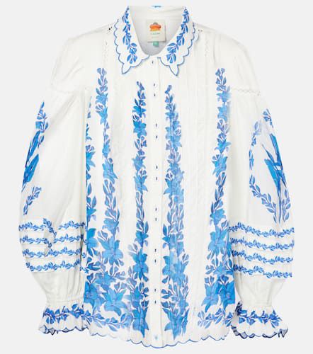 Farm Rio Blouse Blue Yard en coton - Farm Rio - Modalova