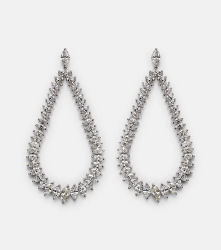 Boucles d'oreilles en or blanc 18 ct et diamants - Anita Ko - Modalova