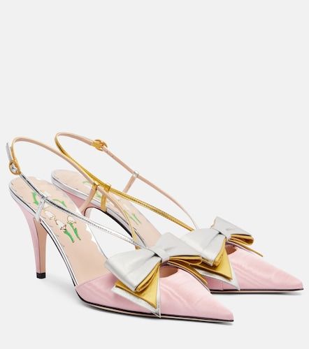 Escarpins Bowow 85 en moiré et cuir - Valentino Garavani - Modalova