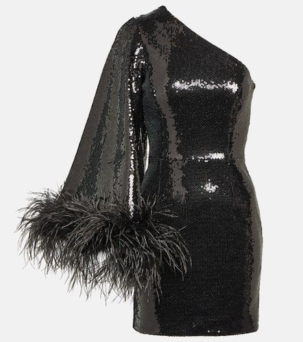 Robe Nika asymétrique à sequins et plumes - Rebecca Vallance - Modalova