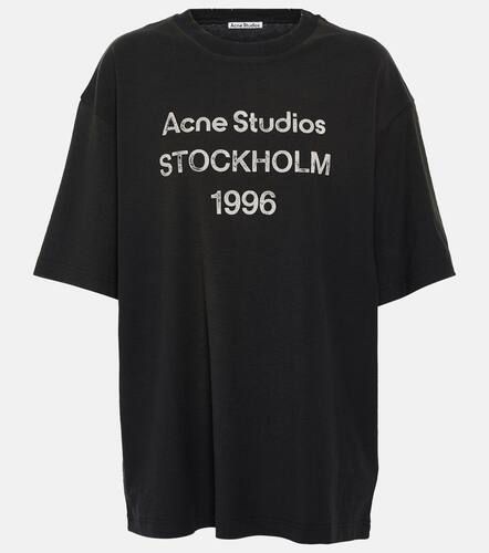 T-shirt en coton et chanvre à logo - Acne Studios - Modalova