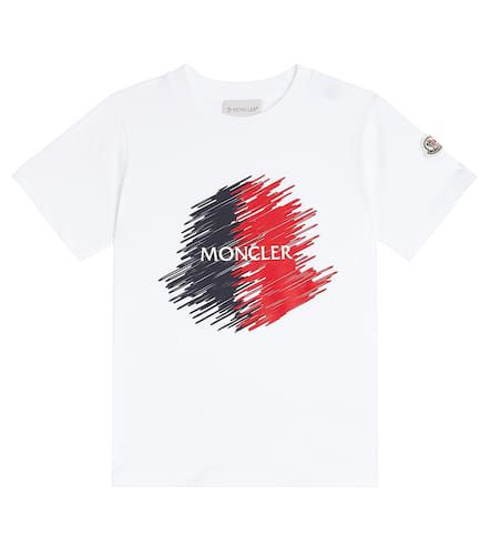 T-shirt imprimé en coton - Moncler Enfant - Modalova