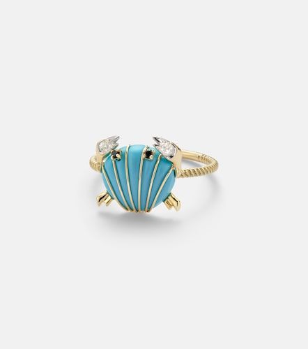 Yvonne Léon Bague Crabe Coquillage en or 9 ct et pierres - Yvonne Leon - Modalova